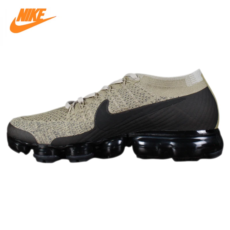 Nike Air Vapormax Flyknit мужские кроссовки, уличные кроссовки, хаки, дышащая Нескользящая амортизация