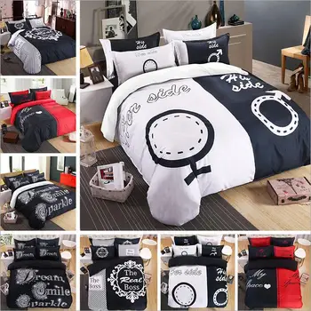 

3D Lovers Bedding Set Queen And King Size Sheet Duvet Cover Set