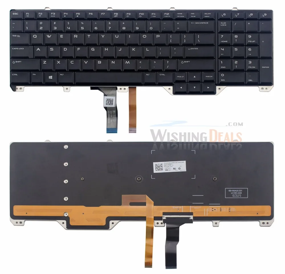 Value for money!!! New for Dell Alienware 17 R2 17 R3 US layout backlit keyboard-in Replacement