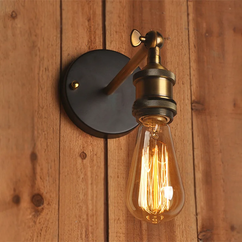  Nordic Style Vintage Wall Lamp Country Style Metal Wandlamp Bedroom Light Retro Wall Lights for Hom - 32882919452