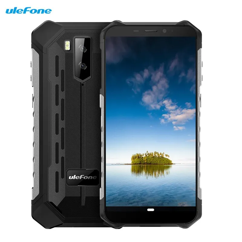 

New IP68 Ulefone Armor X3 3G Smartphone 5.5 inch Android 9.0 MT6580 Quad Core 2GB RAM 32GB ROM 8.0MP+2.0MP 5000mAh Mobile Phones