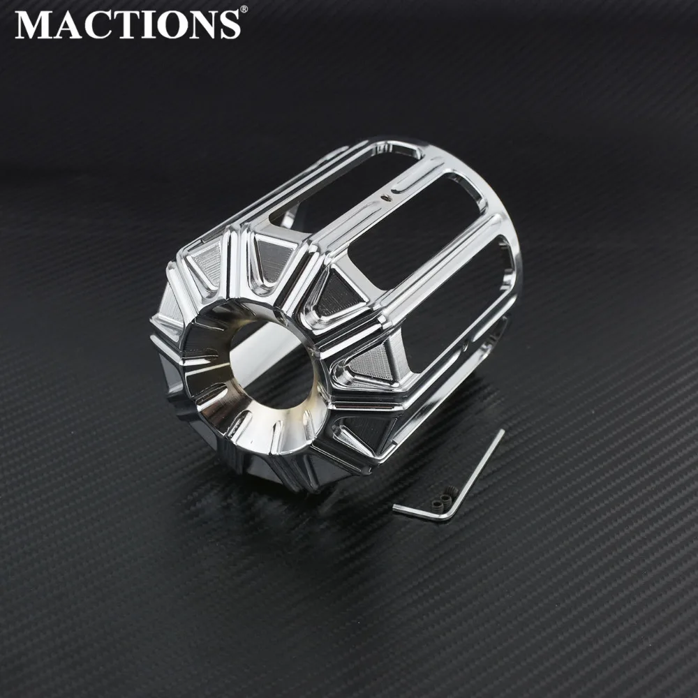 Motorcycle Chrome Cast Machine Oil Grid Oil Filter Cover Aluminum For