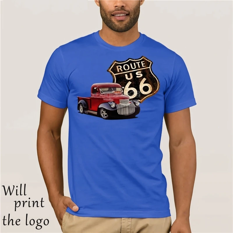 Route 66 Винтажная футболка с машинкой XXXL, одежда с короткими рукавами, популярная забавная хлопковая футболка s