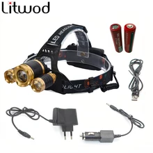 Z30 Led Headlight Zoom headlamp XM-L T6 Rechargeable Head lamp Flashlight Head Torch XM-L T6+2R5 for hunting/camping/Light