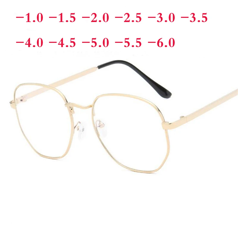 

1.56 Aspheric Oval Finished Myopia Glasses With Degree Fashion Student Myopia Eyewear Women Men -1 -1.5 -2.0 -2.5 To -6.0