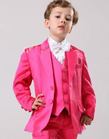 Лидер продаж, детская одежда на заказ Стильный дизайнерский Свадебный костюм для мальчиков, наряд для мальчиков темно-синего цвета(куртка+ штаны+ галстук+ жилет), смокинг - Цвет: Темно-серый