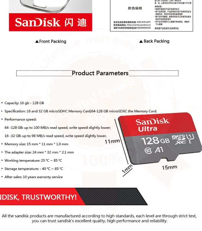 SanDisk A1 tarjeta micro sd 128 ГБ 256 ГБ carte micro sd 32 Гб 64 Гб карта micro sd карта памяти 128 ГБ clase 10 micro sd карта памяти 128 ГБ