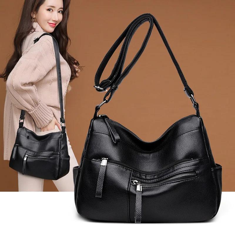 

Women Lady Shoulder Crossbody Bag Large Capacity PU Leather For Shopping Travel Best Sale-WT