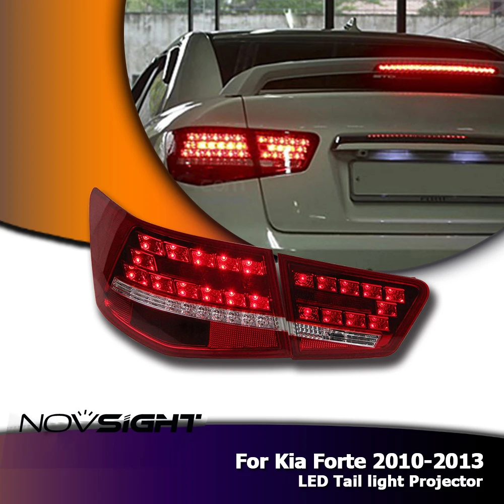 

NOVSIGHT 2Pcs Car LED Projector Headlights Signal Lamp H7 Plug and Play DRL Turn Signal For Kia Forte 2010 2011 2012 2013