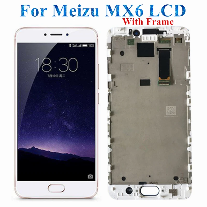 

AAA Quality 5.5" For MEIZU MX6 LCD Display Touch Screen With Frame Digitizer Assembly For MEIZU MX 6 Display Replacement