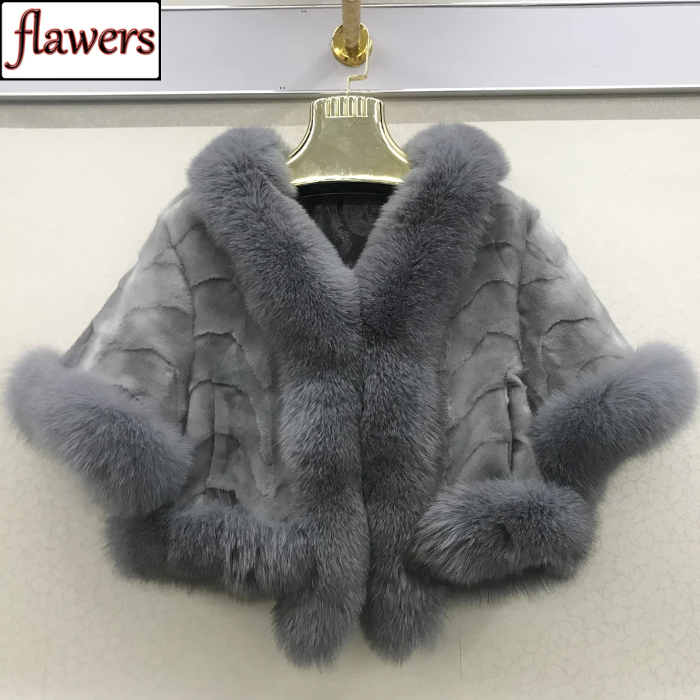 

Winter Women Quality Real Mink Fur Coat Natural Warm Mink Fur Jacket With Fox Fur Collar Lady Fashion 100% Genuine Fur Outerwear