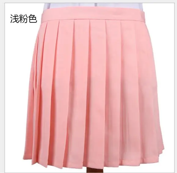 30 шт. Самая низкая цена XS-3XL Harajuku женская модная летняя плиссированная юбка с высокой талией юбка в клетку для косплея kawaii - Цвет: light pink