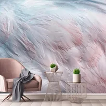 Скандинавский минималистичный акварельный Фламинго крыло перо фон настенная живопись