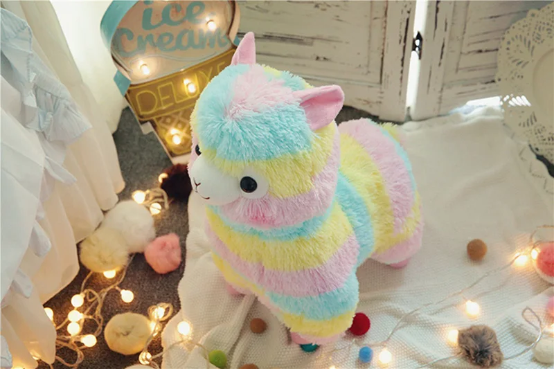 1pcs 35cm 50cm Rainbow Alpaca Plush Sheep Toy Japanese Soft Plush Alpacasso Baby Plush Stuffed Animals Alpaca Gifts (10)