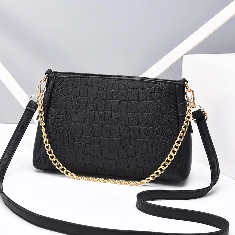 

BARHEE Women's Shoulder Bag High Quality PU Leather Chains Handbags Tote All-match Crossbody Top-handle Bags Shell Messenger Bag