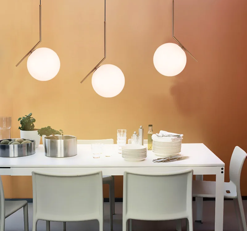 Nordic Style Pendant Light Glass Ball Lampshade Modern LED Pendant Lamp For Dining Room Bedroom Hanging Light Fixtures (11)