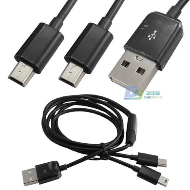 DANSPEED 1 м USB 2,0 «Папа-папа» 2 Mini B 5-контактный штекер Jack Y сплиттер Мощность Кабель-адаптер