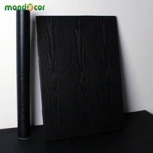 Черная деревянная мраморная твердая самоклеющаяся настенная бумага для кухонных шкафов, столешницы, наклейки на дверь, ПВХ Виниловая контактная бумага