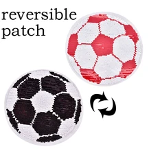 Футбол реверсивный изменить цвет блёстки пришить патчи для одежды DIY патч аппликация на сумку одежда пальто свитер ремесла