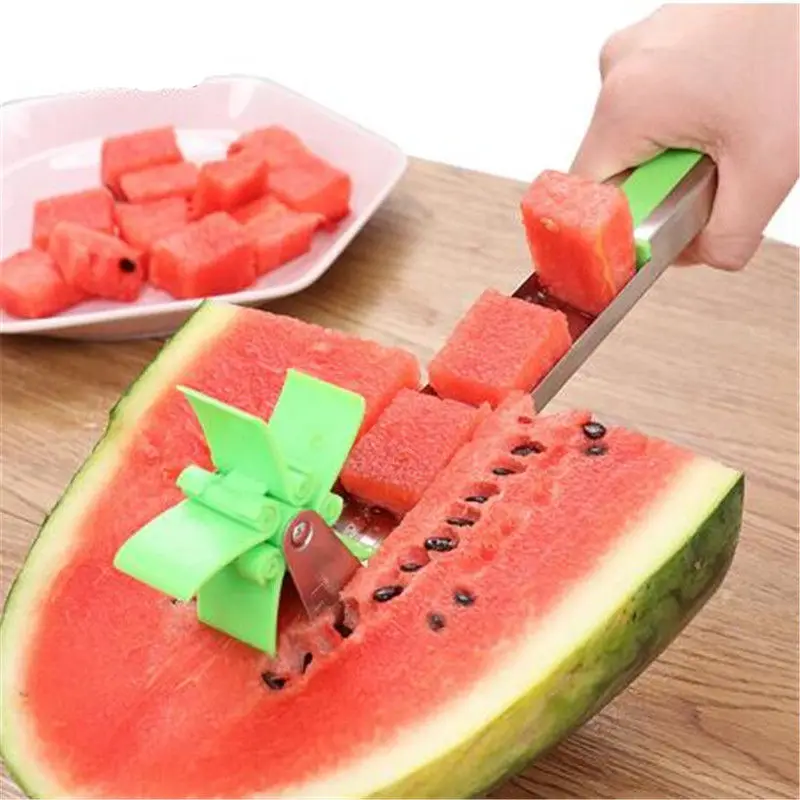 

Tiktok 1Pcs New Creative Stainless Steel Windmill Watermelon Knife Shredders Salad making equipment salad cutter slicer