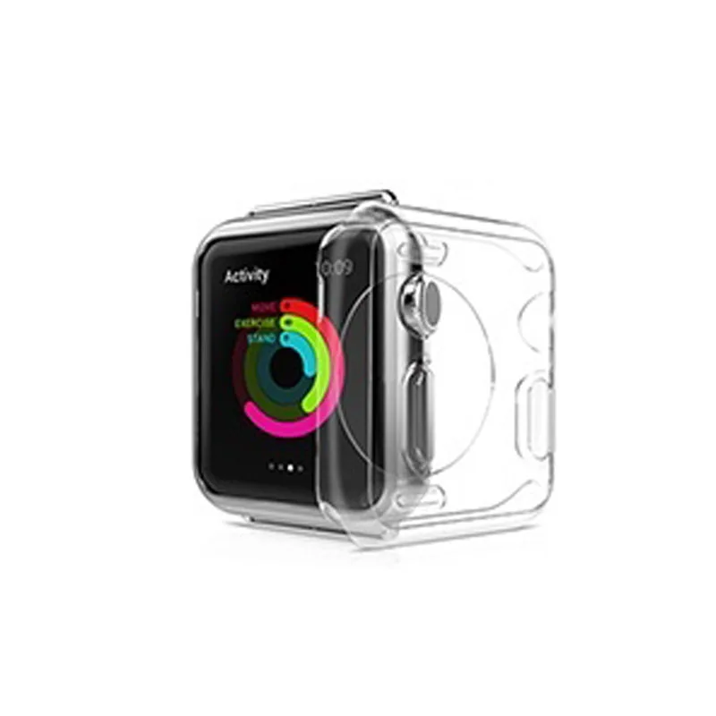 Бампер для apple watch series 3, 4, 2, 1, 5, Мягкий защитный чехол из ТПУ с покрытием, задняя рамка, защита 42 мм, 38 мм, 44 мм, 40 мм, Coque Capinha - Цвет: General Clear