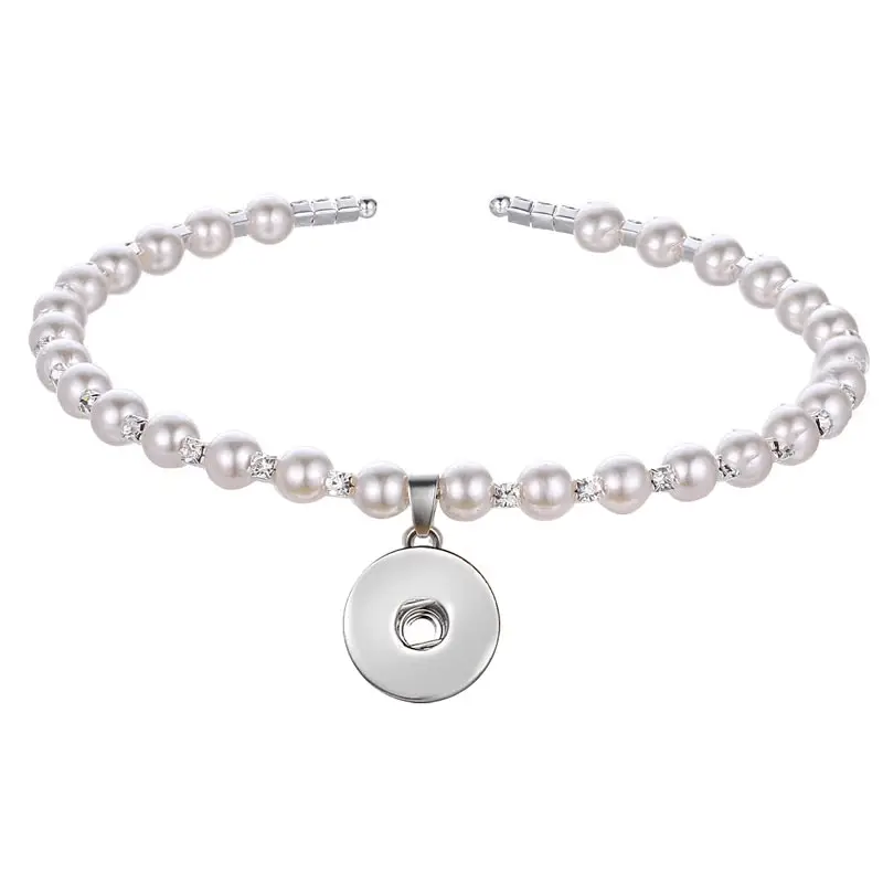 NEW Fashion Rhinestone Crystal Snap Necklace Torques Collar Beauty fit 18MM snap buttons jewlery DJ0151