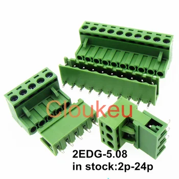 

2EDG-5.08 Green Wiring Terminal Connector PCB 5.08mm 2/3/4/5/6/7/8/9/10/11/12/13/14/15/16/18/20/22/24p