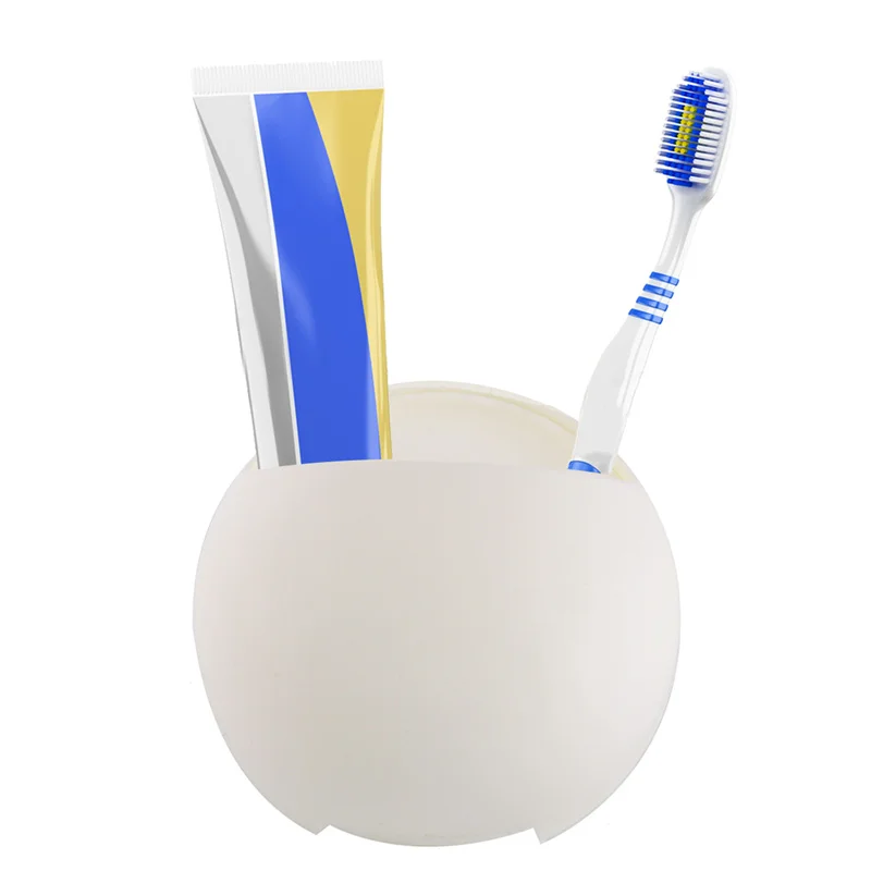 4 Colors Toothbrush Toothpaste Holder Ware Suction Hooks Cups Hang On Bathroom Sucker Wall Storage Box Accessories