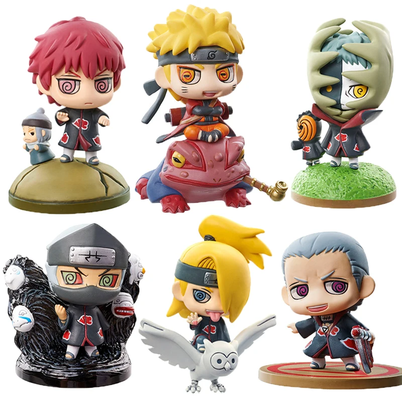 

6pcs/set New Naruto Set Hidan Kakuzu Sasori Mounts Gaara Figures Japan Anime Collection Toys Action Figure Toys Gift #E