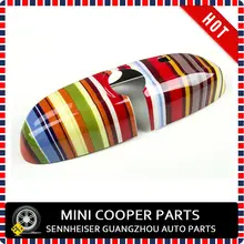 Последние mini cooper ABS Материал УФ-защитой многоцветный внутренняя зеркальная крышка Радуга Стиль для mini cooper F56(1 шт./компл