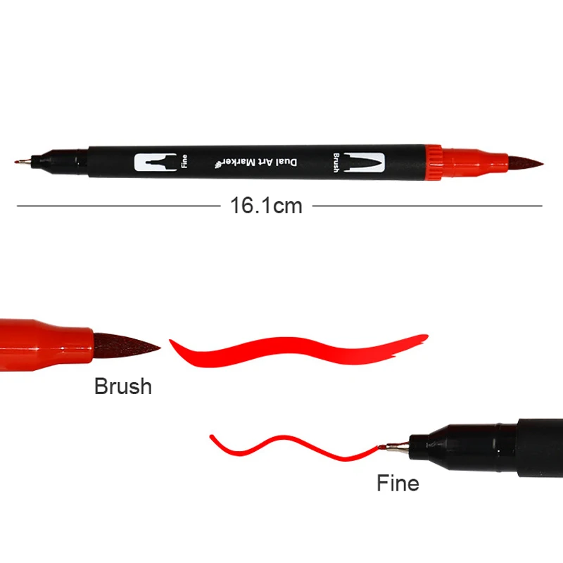100 цветов, две кисти, художественные маркеры, ручки с тонкими кончиками и кончиками кисти, ручки для пулевых журналов, раскрашивающие книги для взрослых, каллиграфия, надпись