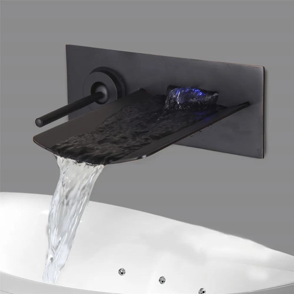 

Antique Superior in Quality and Reasonable Oil Rubbed Brozen LED Color Waterfall Sink Fine Basin Faucet Temperature Mixer tap