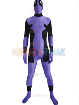 

(DP8309)Purple & Black Spandex Deadpool Costume