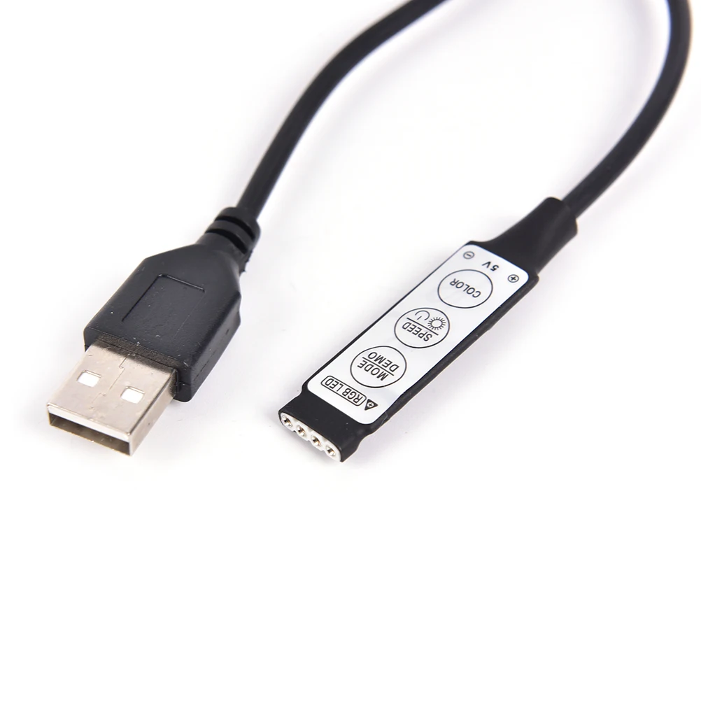 4 контактный гнездовой разъем USB RGB контроллер DC5V светодиодный диммер с 3