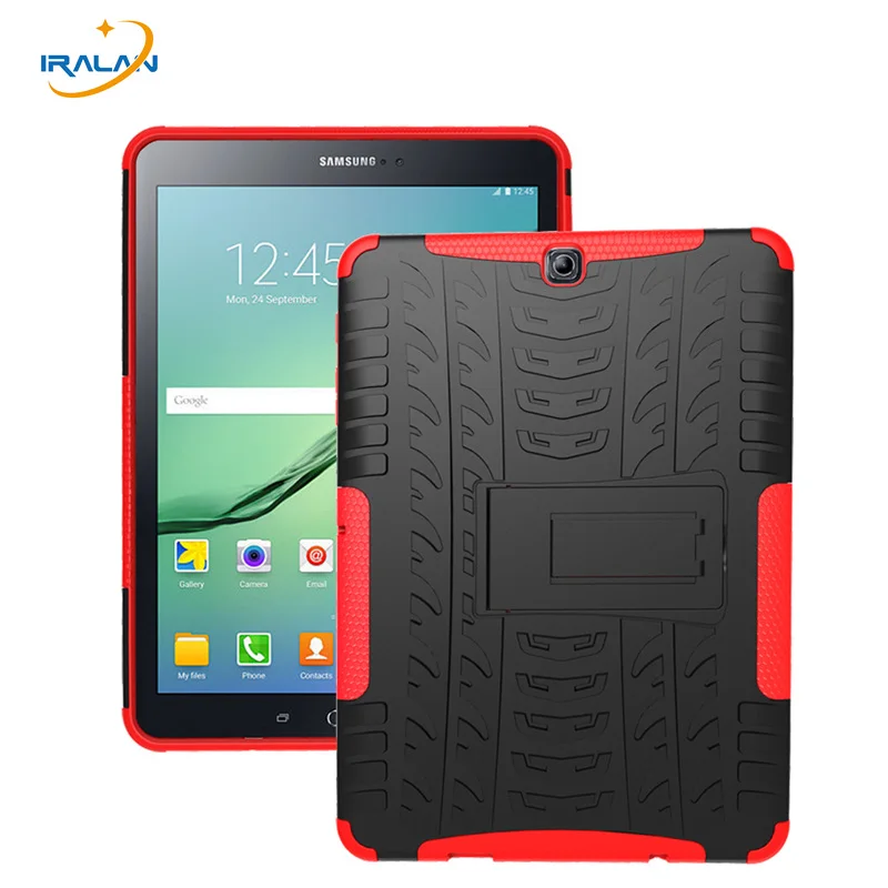 

Hot Cover for Samsung Galaxy Tab S2 9.7 T815 Case Kickstand Hyun Pattern Silicone Cover for 9.7 inch T810 tablet + film+ stylus