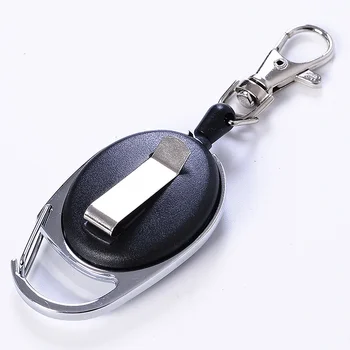 

Telescopic Wire Rope Key Burglar Keychain Tactical EDC Retractable Chain Return Key Ring Holder Camping Travel Supplies Outdoor
