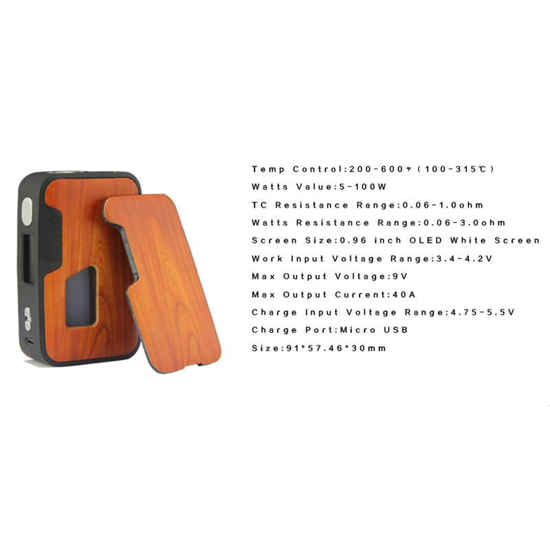Оригинальный Arctic Dolphin Anita 100 Вт TC VW APV Squonk Box Mod Squonker электронная сигарета 5 OLED белый