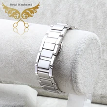 Мужская прямой конец нержавеющей стали часы группы 16 мм ( серебро )
