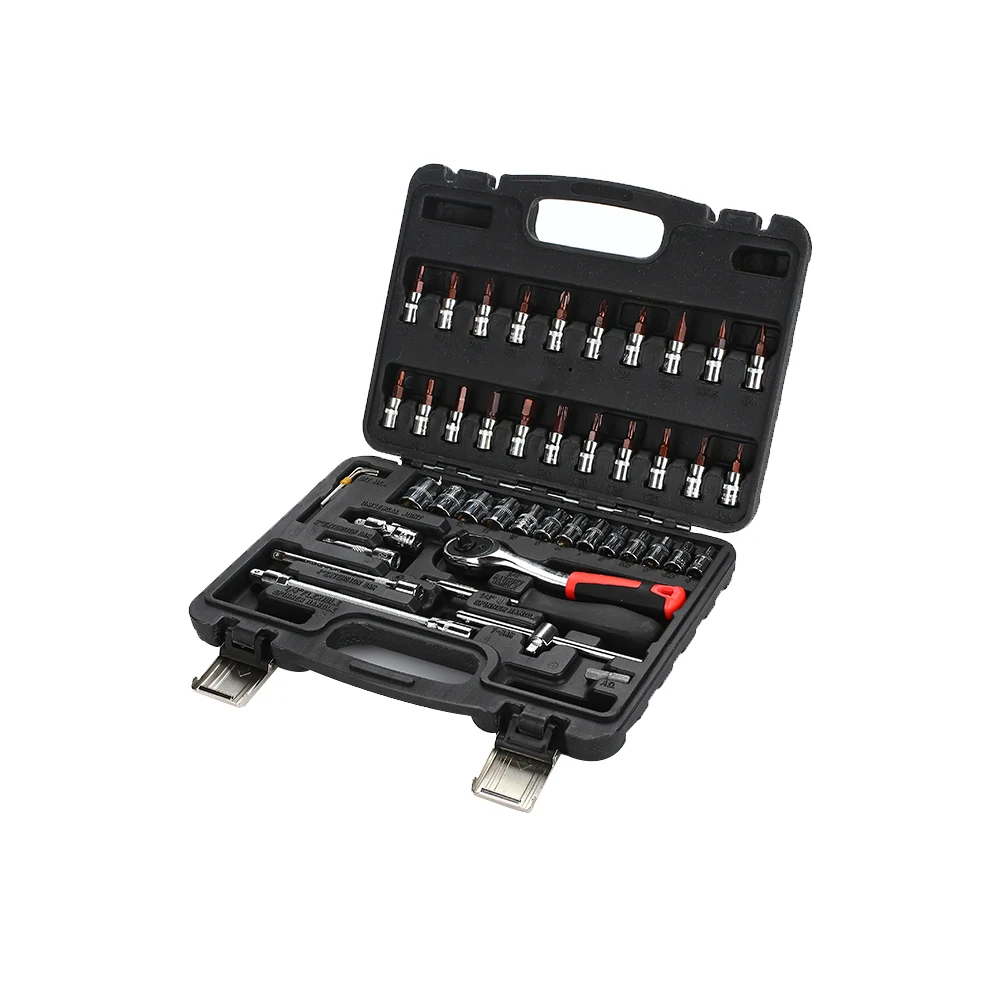 

Hand Tool Multi Function Spanner Practical 46pcs Portable Hand Operated Tools Nterface Universal Joint Ratchet Wrench