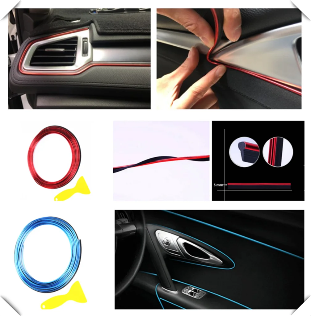 Car shape decorative strip door panel gap instrument modification line for Lexus UX RC ES RX NX LS LF-1 LC CT IS LX GS LF-SA
