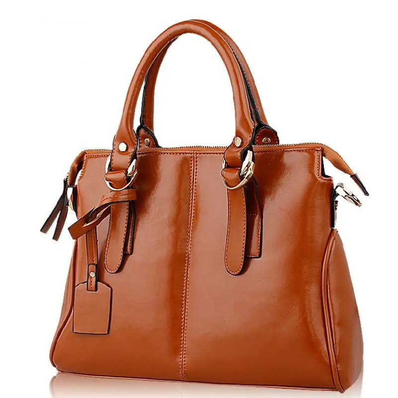 

2016 Women Leather Handbags High Quality PU Leather Ladies Messenger Bags Designer Female Shoulder Tote Bag RT12