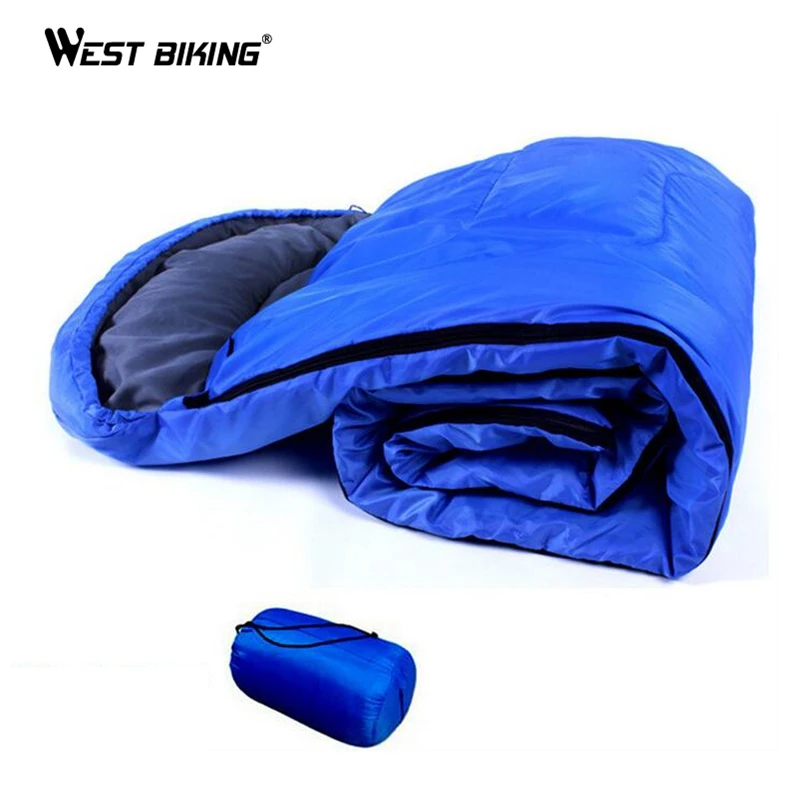 WEST BIKING, мини спальный мешок для кемпинга, 180*75 см, хлопковые спальные мешки+ компрессионный мешок, водонепроницаемый портативный спальный мешок