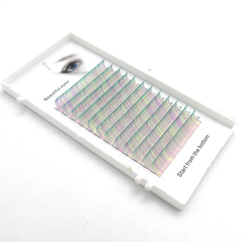 HBZGTLAD C/D curl 0,07/0,1 мм 8-15 мм накладные ресницы синий+ зеленый+ розовый ресницы индивидуальные цветные ресницы Искусственный инструмент для наращивания ресниц