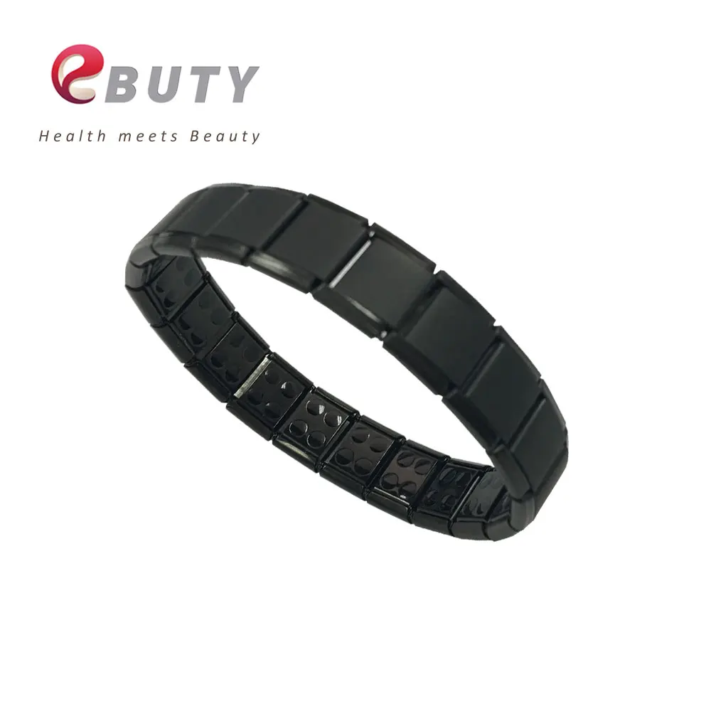 EBUTY Germanium Energy Bracelet Stainless Steel Bracelets Black Fashion Sports Wristband Best