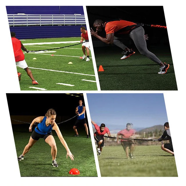 1set 2/3/5m Fitness Equipment Double Resistance Band Training Pull Rope Stretch Rope Track Field Running Explosive Force Jumping 6