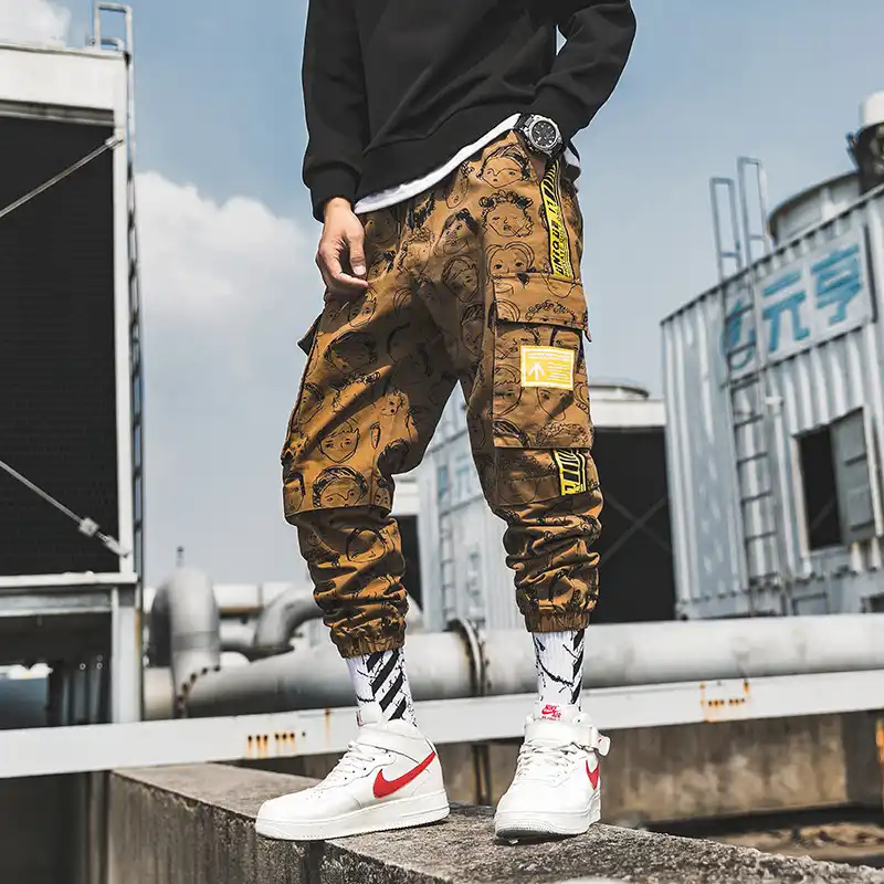 Harajuku Pantalones Jogger Impresos Para Hombre 2019 Hip Hop