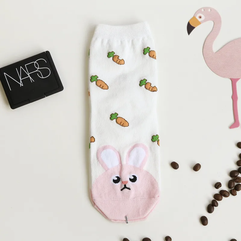 Cute Kawaii Woman Socks Cartoon Animals Cat Dog Funny Socks Cotton For Girl Ladies Women Tube Warm Winter Socks Calcetines Meias