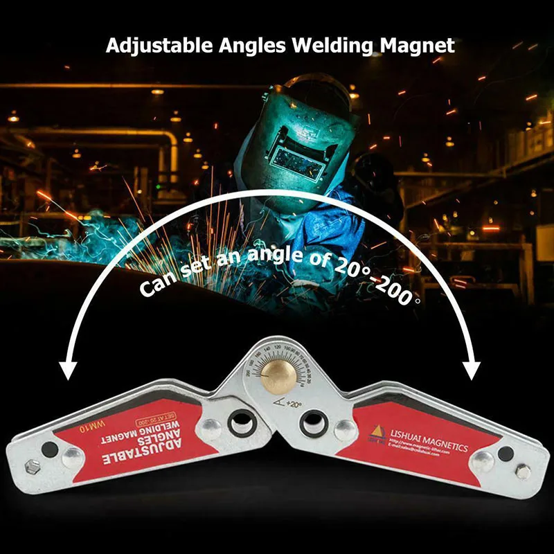 

Magnetic Welding Holder Adjustable Angles 20-200 Magnets Angle Clamp Locator Tools with Hex Wrench LAD-sale