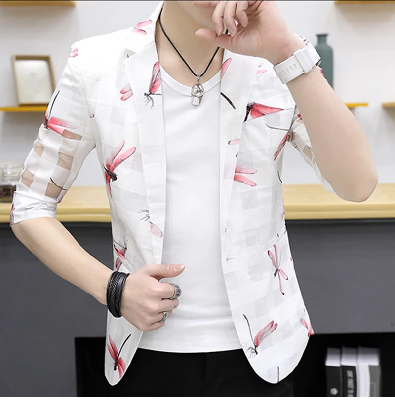 Men Blazer Party Printed  (7)