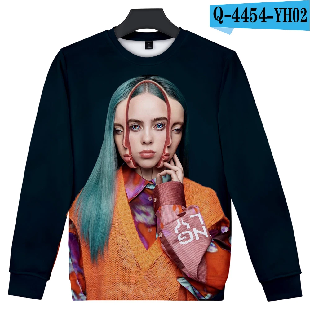 Frdun Tommee 3D Billie Eilish классная Женская/мужская повседневная одежда с принтом, горячая Распродажа, повседневные весенние k-pop толстовки, свитшоты размера плюс - Цвет: YH02-1-1